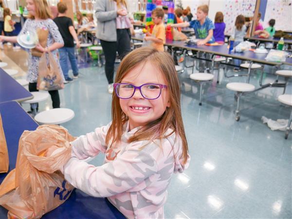 Students participating in Market Day. 